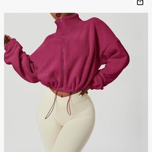 Amazon Cropped Zip Up Fleece